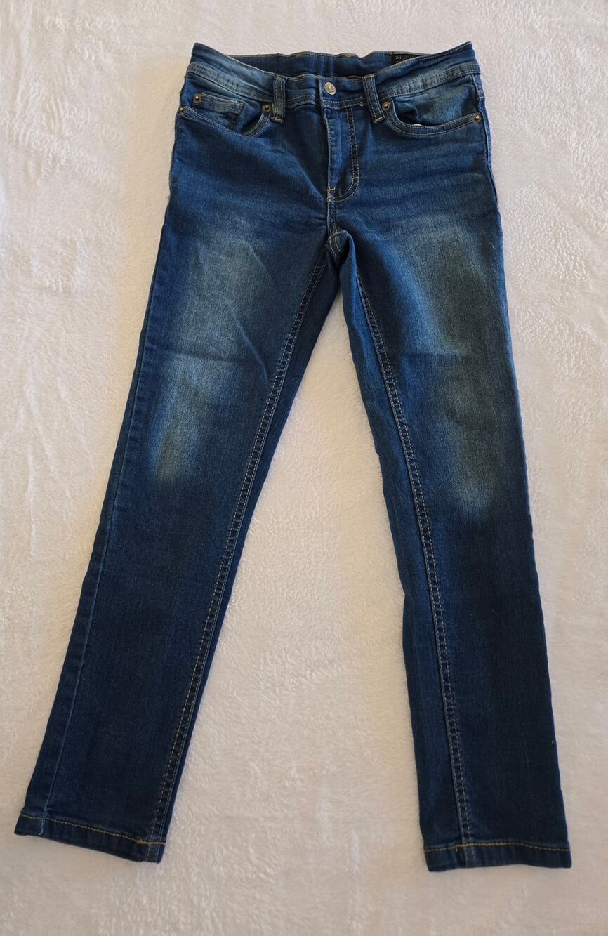 Buffalo David Bitton Evan Slim Straight Jeans Boys 10 12 Blue Stretch Denim